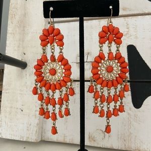 Beautiful orange drop earrings